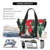 SSIMOO Christmas Trees Print Portable Travel Duffel Bag,Ideal For Business And Private Travel, Black view 4