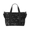 Black Round Dot Print Portable Travel Duffel Bag,Ideal For Business And Private Travel view 1