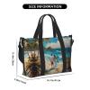 Romantic Beach Print Portable Travel Duffel Bag,Ideal For Business And Private Travel view 2