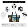 Romantic Beach Print Portable Travel Duffel Bag,Ideal For Business And Private Travel view 3
