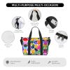 Colorful Dog Paw Print Versatile Travel Duffel Bag,The Companion For Business And Personal Trips view 3