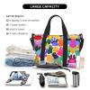 Colorful Dog Paw Print Versatile Travel Duffel Bag,The Companion For Business And Personal Trips view 4