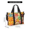 SSIMOO Doughnut Print Versatile Travel Duffel Bag,The Companion For Business And Personal Trips, Black view 3