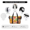 SSIMOO Doughnut Print Versatile Travel Duffel Bag,The Companion For Business And Personal Trips, Black view 4