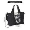 FRESQA Horror Ghost Skull Print Versatile Travel Gym Carry Bag,Ideal For Business,Sports,Weekend Stays, Black view 2