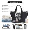 FRESQA Horror Ghost Skull Print Versatile Travel Gym Carry Bag,Ideal For Business,Sports,Weekend Stays, Black view 4