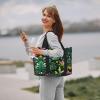 Tropical Leaves With Flowers Print Versatile Travel Gym Carry Bag,Ideal For Business,Sports,Weekend Stays view 2