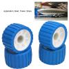 4Pcs Trailer Wobble Rollers High Temp Poly Ribbed Wobble Roller for Boats Trailers 125 X 73 X 30mm Trailer Wobble Rollers (Blue) view 3
