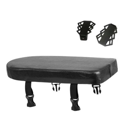 Aosekaa Bicycle Rear Seat Cushion Passenger Back Seat Pad Convenient Replacement Practical Soft Pad with Foldable Footrests, Black