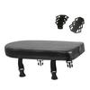Aosekaa Bicycle Rear Seat Cushion Passenger Back Seat Pad Convenient Replacement Practical Soft Pad with Foldable Footrests, Black view 1
