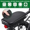 Aosekaa Bicycle Rear Seat Cushion Passenger Back Seat Pad Convenient Replacement Practical Soft Pad with Foldable Footrests, Black view 2