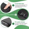 Aosekaa Bicycle Rear Seat Cushion Passenger Back Seat Pad Convenient Replacement Practical Soft Pad with Foldable Footrests, Black view 3