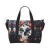 Floral Skull Print Portable Travel Duffel Bag,Ideal For Business And Private Travel view 1