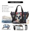 Floral Skull Print Portable Travel Duffel Bag,Ideal For Business And Private Travel view 4