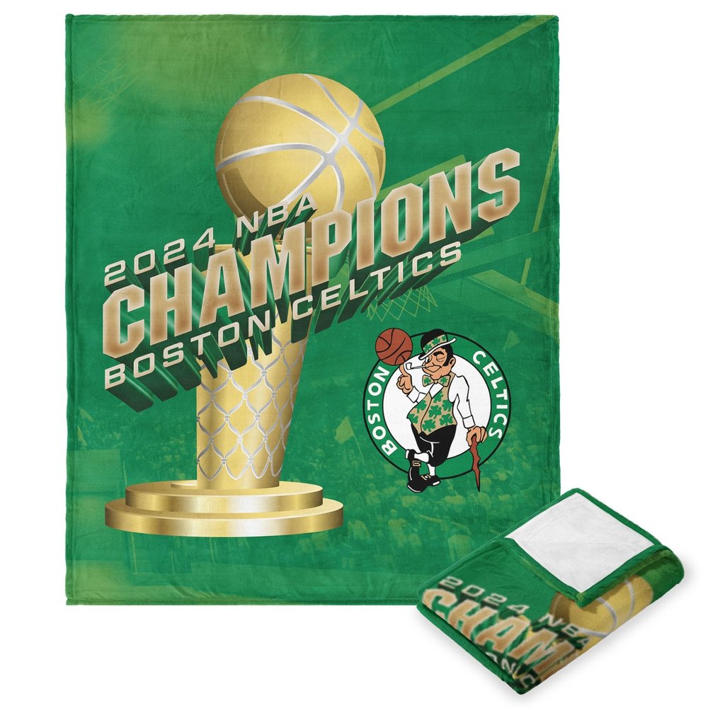 Northwest NBA Boston Celtics NBA Champions 2024 Silk Touch Throw Blanket, 50" x 60", Sovereign