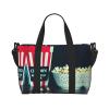 SSIMOO Movie Clapboard And Popcorn Print Versatile Travel Duffel Bag,The Companion For Business And Personal Trips, Black view 1