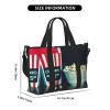 SSIMOO Movie Clapboard And Popcorn Print Versatile Travel Duffel Bag,The Companion For Business And Personal Trips, Black view 2