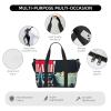 SSIMOO Movie Clapboard And Popcorn Print Versatile Travel Duffel Bag,The Companion For Business And Personal Trips, Black view 3