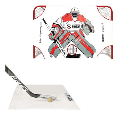 Hockey Shooting Pad 24" by 48" & Ultimate Goalie Shooter Tutor