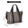 SSIMOO Brown Stripe Print Versatile Travel Duffel Bag,The Companion For Business And Personal Trips, Black view 3