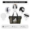 Grass And Dove Print Portable Travel Duffel Bag,Ideal For Business And Private Travel view 3