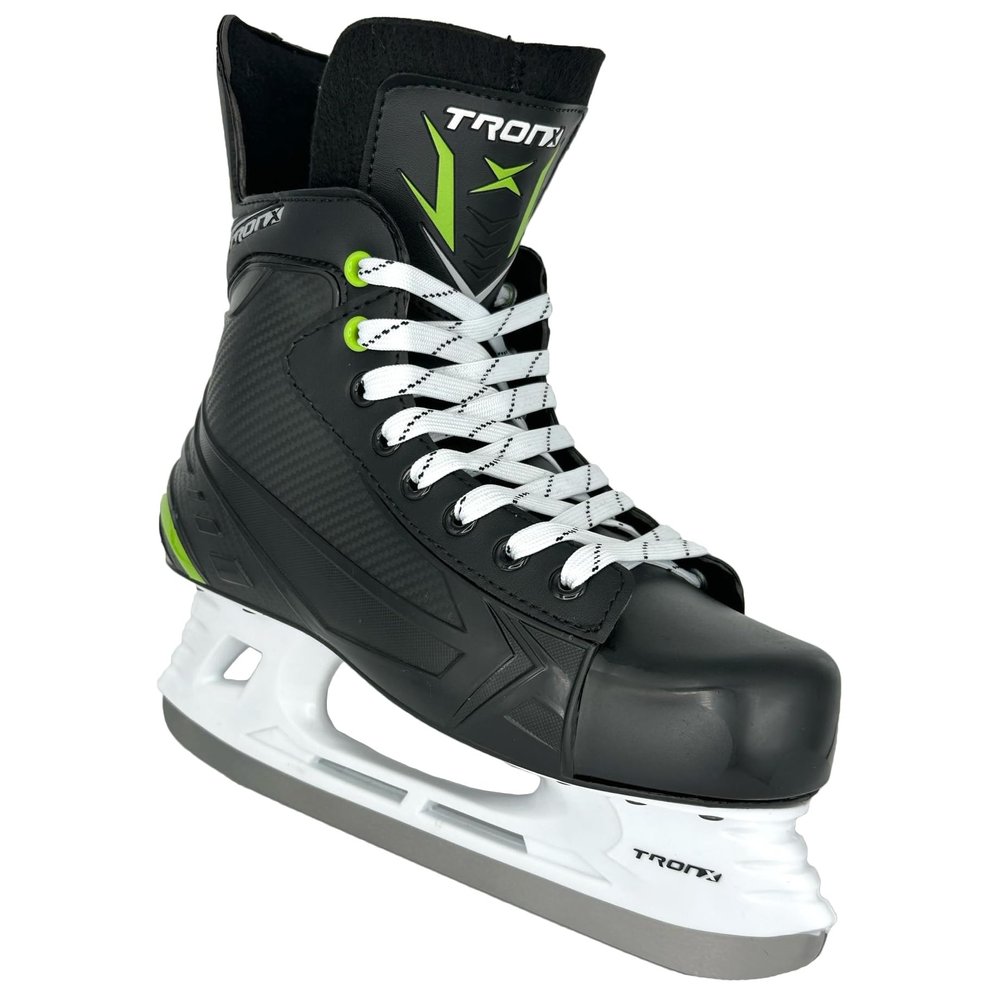 TronX Stryker 3.0 Senior Adult Men Women Junior Kids Ice Hockey Skates, New Model (Skate Size 1 (Shoe Size 2-2.5))
