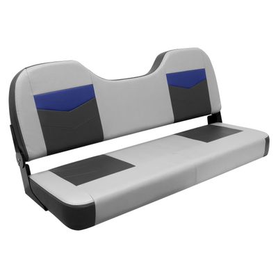 Wise 3348-1880 Pro Angler Tour Series Bass Boat 48" Fold Down Bench Seat, Marble/Blueberry/Charcoal