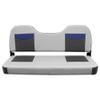 Wise 3348-1880 Pro Angler Tour Series Bass Boat 48" Fold Down Bench Seat, Marble/Blueberry/Charcoal view 2