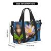 SSIMOO Red Almond Blossom Print Versatile Travel Duffel Bag,The Companion For Business And Personal Trips, Black view 2