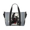 SSIMOO Rider Silhouette Pattern Print Versatile Travel Duffel Bag,The Companion For Business And Personal Trips, Black view 1