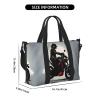 SSIMOO Rider Silhouette Pattern Print Versatile Travel Duffel Bag,The Companion For Business And Personal Trips, Black view 2