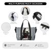 SSIMOO Rider Silhouette Pattern Print Versatile Travel Duffel Bag,The Companion For Business And Personal Trips, Black view 3