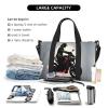 SSIMOO Rider Silhouette Pattern Print Versatile Travel Duffel Bag,The Companion For Business And Personal Trips, Black view 4
