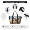 Horses Running Art Print Portable Travel Duffel Bag,Ideal For Business And Private Travel view 3