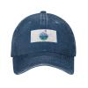 BASTU Flag of Flagstaff, Arizona Baseball Cap for Men Women Hats Denim Trucker Caps Dad Hat, Navy Blue view 2