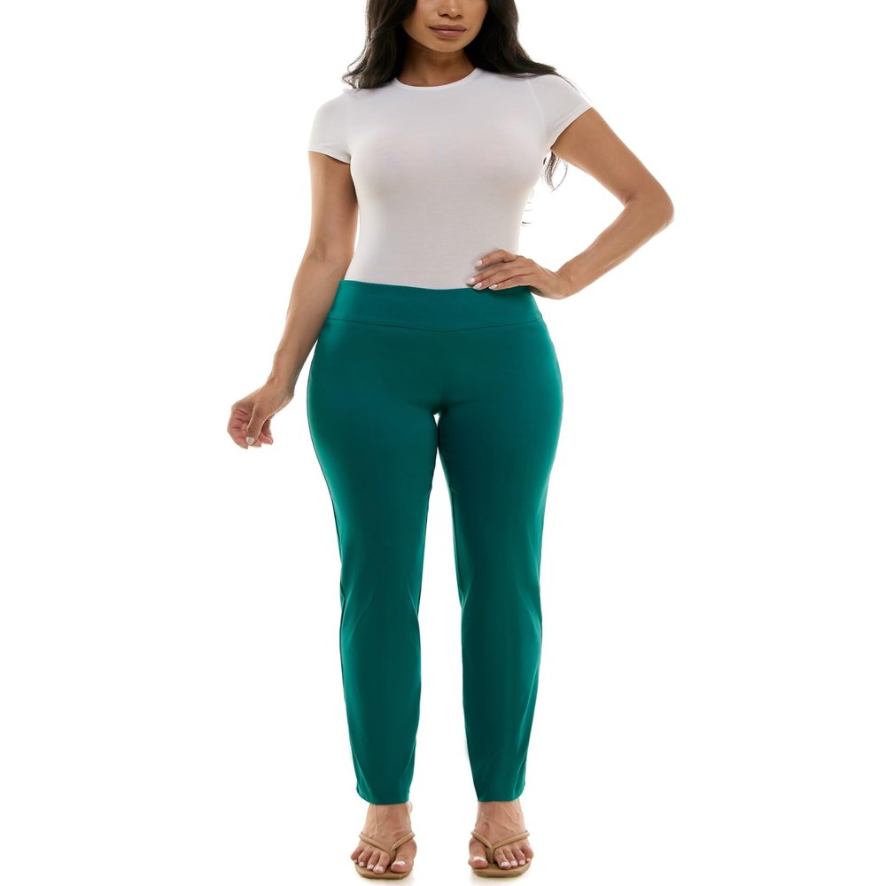 Zac & Rachel Women's Millennium Fabric - Slim Leg Pull-On Pant, Harbor Blue, 16W