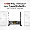 Logest Sword Stand - 4 Tier Options Available - Crafted Using Wood Katana Holder - Furnished in Black with a Gold Lions Head - Desirable Sword Display Gift Option - Sword Holder Katana Stand view 2