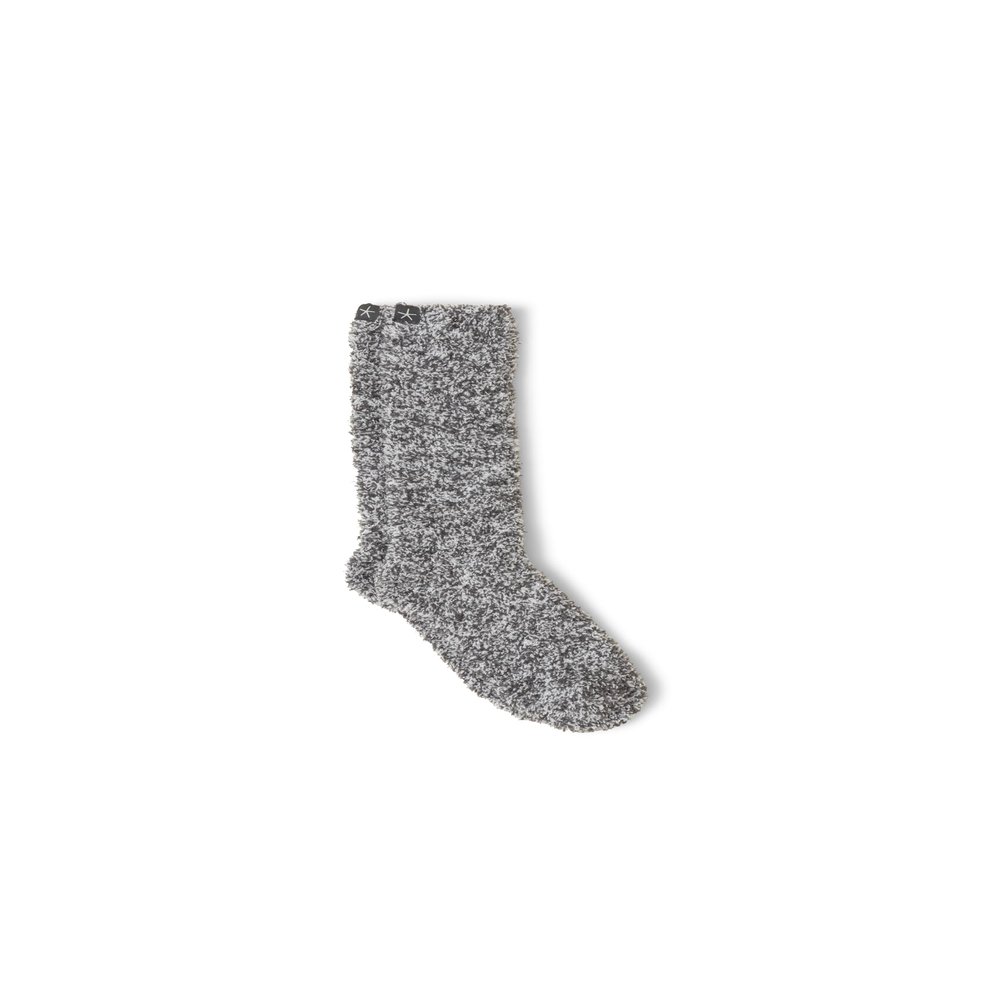Barefoot Dreams CozyChic Heathered Socks, Slate Blue-White, Large/X-Large