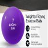 Logest Weighted Toning Exercise Balls Pair - Round Shape Medicine Ball - 1LB 2LB 3LB 4LB 5LB 6LB Available - Toning Muscle for Men & Women - Color-Coded Difficulty Levels (3LB - Pair) view 4