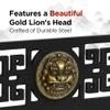 Logest Sword Stand - 4 Tier Options Available - Crafted Using Wood Katana Holder - Furnished in Black With a Gold Lions Head - Desirable Sword Display Gift Option - Sword Holder Katana Stand (3-Tier) view 4