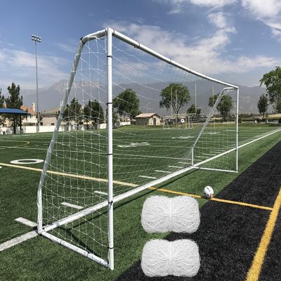 Vallerta Match 24 X 8 FT. Official Regulation Size Soccer Goal. Strongest Heavy Duty 2" Diameter Rust & Corrosion Resistant Steel Frame w/Durable Weatherproof 4mm Net.(2 Nets)