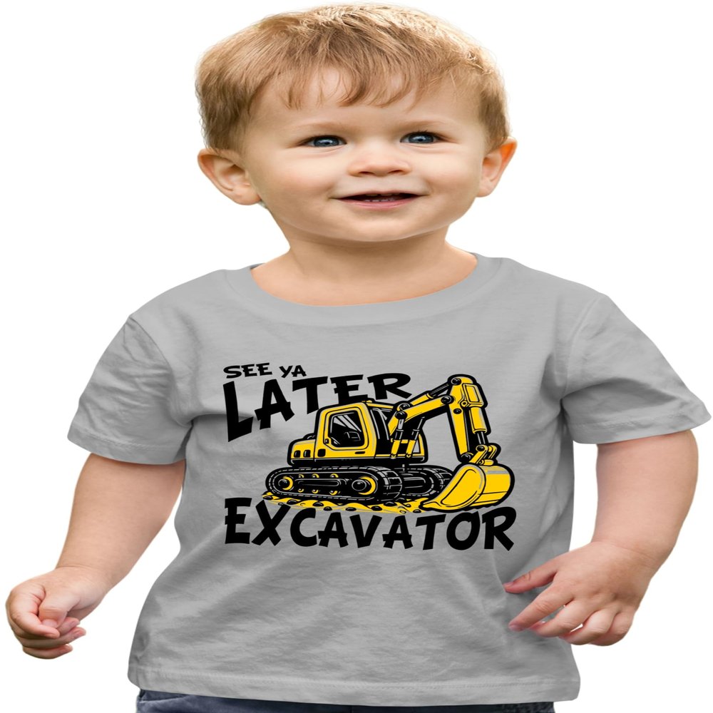 3T Oxford Toddler See Ya Later Excavator Cute Toddler T-Shirt