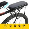 Rear Saddle Cushion Shock Absorbing Comfortable Bike Seat Cover Washable Slip Resistant Universal Fit for Bicycles Semicircular Seat Plate Black view 4