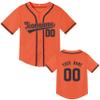 Kids Custom Baseball Jersey Personalized Baseball Shirt Sport Uniform for Boys Girls Custom Your Own Shirt Orange view 1