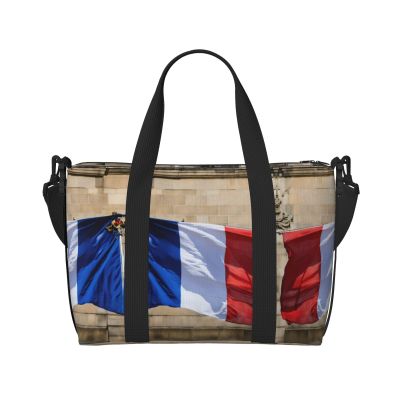 French Flag Print Versatile Gym Sports Bag,Companion For Your Journeys And Fitness Routines