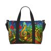 Music Note Print Versatile Gym Sports Bag,Companion For Your Journeys And Fitness Routines view 1