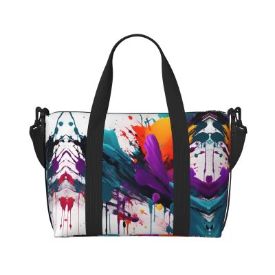 Paint Splatter Print Versatile Gym Sports Bag,Companion For Your Journeys And Fitness Routines