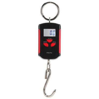 Portable Electronic Hanging Scale Luggage Scale, Waterproof Fish Scale, Digital LCD Backlit Display kg/lb/JIN 200KG W/Hook(Red Frame)