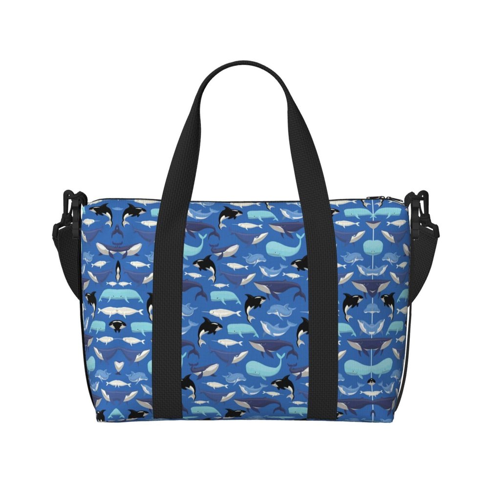 Whale Pattern Print Versatile Gym Sports Bag,Companion For Your Journeys And Fitness Routines