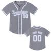 Kids Custom Baseball Jersey Personalized Baseball Shirt Sport Uniform for Boys Girls Custom Your Own Shirt Grey view 1